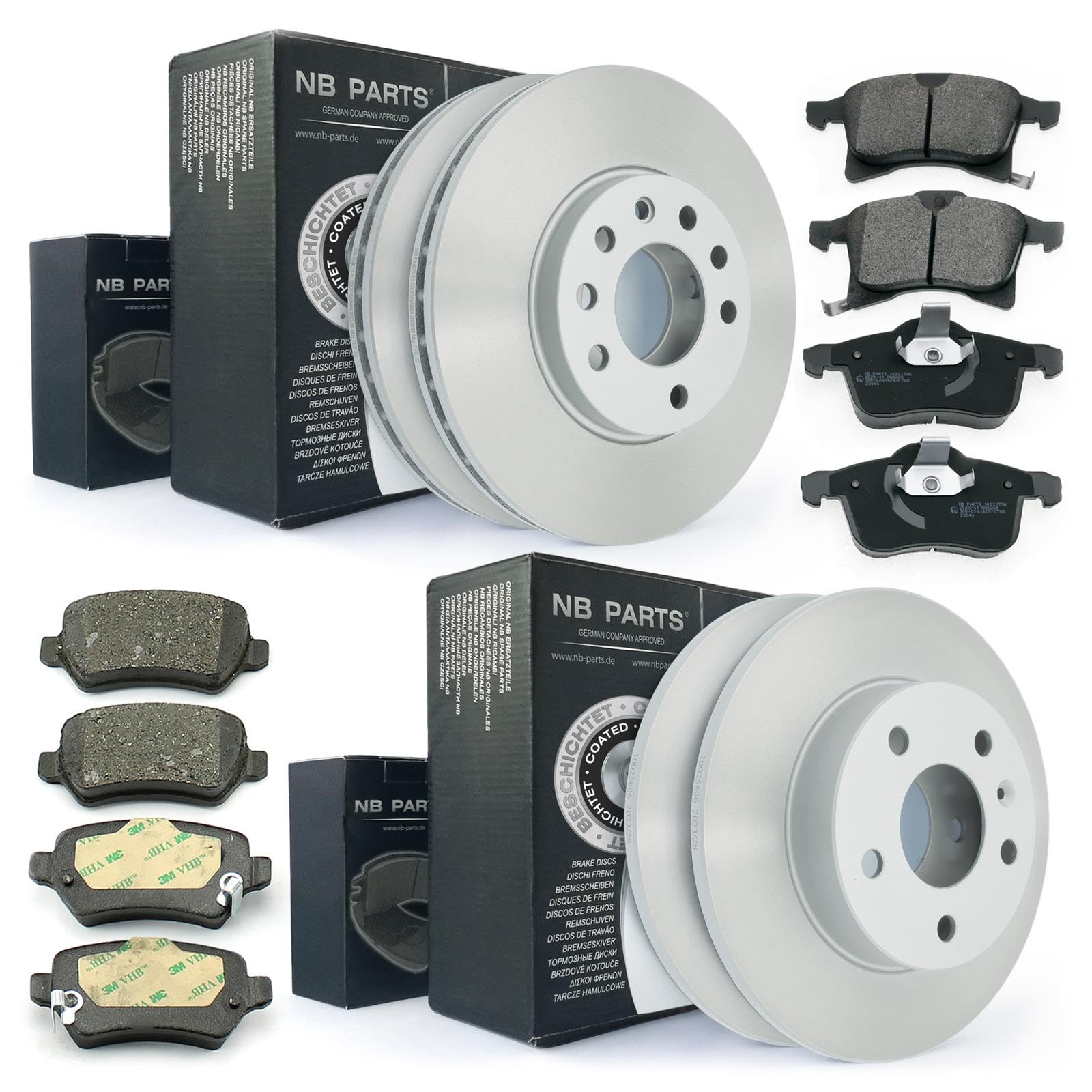 Bremsen/Bremsscheiben + Bremsbeläge vorne + hinten NB PARTS GERMANY 10041697, Dual Bremsen/Bremsscheiben + Bremsbeläge vorne + hinten NB PARTS GERMANY 10041697, Dual von NB PARTS