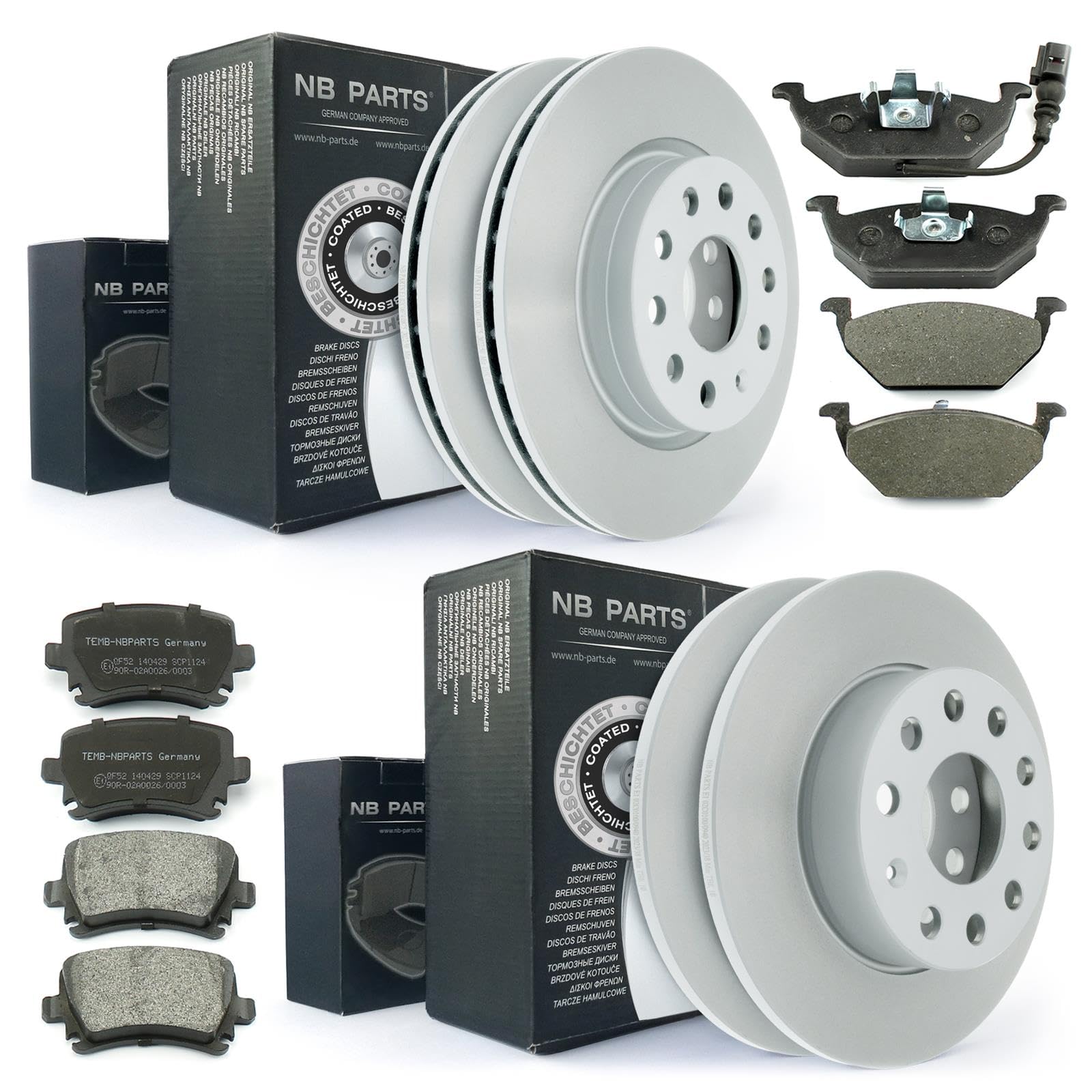 Bremsen/Bremsscheiben + Bremsbeläge vorne + hinten NB PARTS GERMANY 10043838 Bremsen/Bremsscheiben + Bremsbeläge vorne + hinten NB PARTS GERMANY 10043838 von NB PARTS