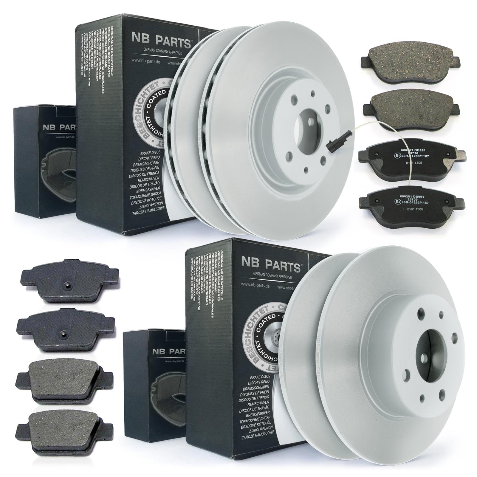 Bremsen/Bremsscheiben + Bremsbeläge vorne + hinten NB PARTS GERMANY 10046477 Bremsen/Bremsscheiben + Bremsbeläge vorne + hinten NB PARTS GERMANY 10046477 von NB PARTS