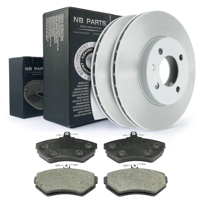 Bremsen/Bremsen-set Vorne Bremsscheiben + Bremsbeläge Ø256 Belüftet Bremsklötze VA Kit NB PARTS GERMANY 10038237 von NB PARTS
