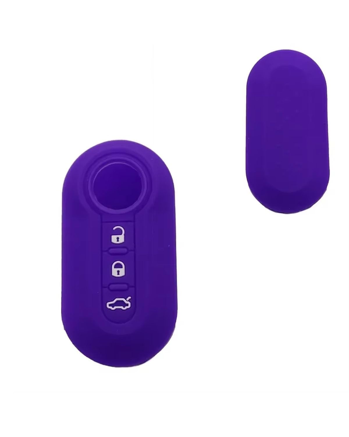 SchlüSsel GehäUse Für 500 Für Punto Für Panda 3 Tasten Silikon Autoschlüsseletui Abdeckung Klappschlüsselschale Autozubehör SchlüSsel GehäUse(Dark Purple) von NBHGFF