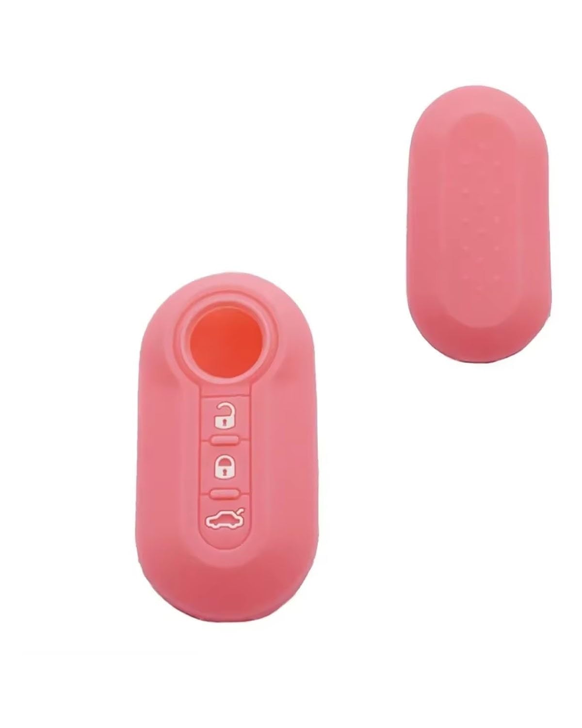 SchlüSsel GehäUse Für 500 Für Punto Für Panda 3 Tasten Silikon Autoschlüsseletui Abdeckung Klappschlüsselschale Autozubehör SchlüSsel GehäUse(Light pink) von NBHGFF