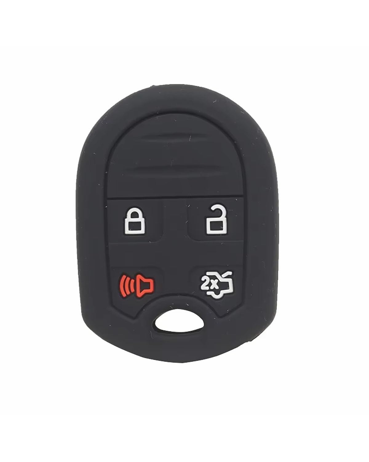 SchlüSsel GehäUse Für Ford Für Explorer Flex Taurus Für Edge Für F-150 4-Tasten-Silikon-Autoschlüsselgehäuseabdeckung Autozubehör SchlüSsel GehäUse(Black) von NBHGFF