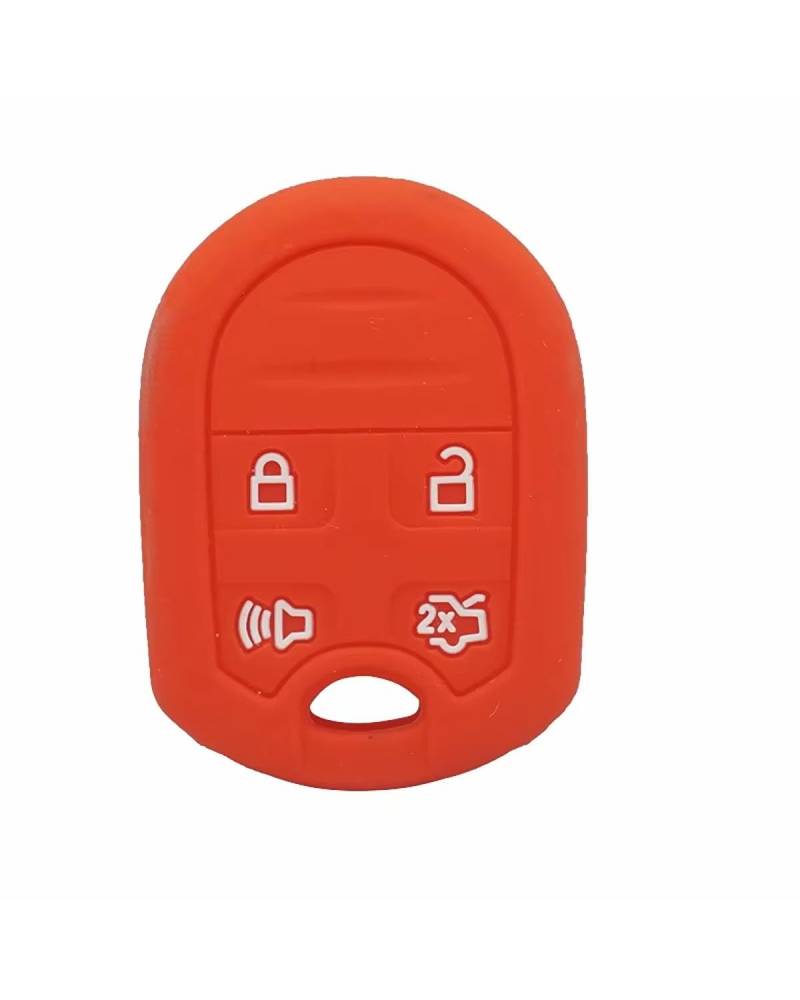 SchlüSsel GehäUse Für Ford Für Explorer Flex Taurus Für Edge Für F-150 4-Tasten-Silikon-Autoschlüsselgehäuseabdeckung Autozubehör SchlüSsel GehäUse(Red) von NBHGFF