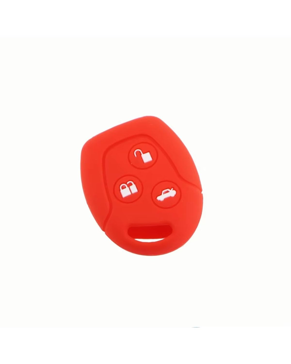 SchlüSsel GehäUse Für Ford Serie Für Focus Mondeo Festiva Fusion Suit Fiesta 3 Tasten Rundes Silikon-Autoschlüsselgehäuse SchlüSsel GehäUse(Red) von NBHGFF