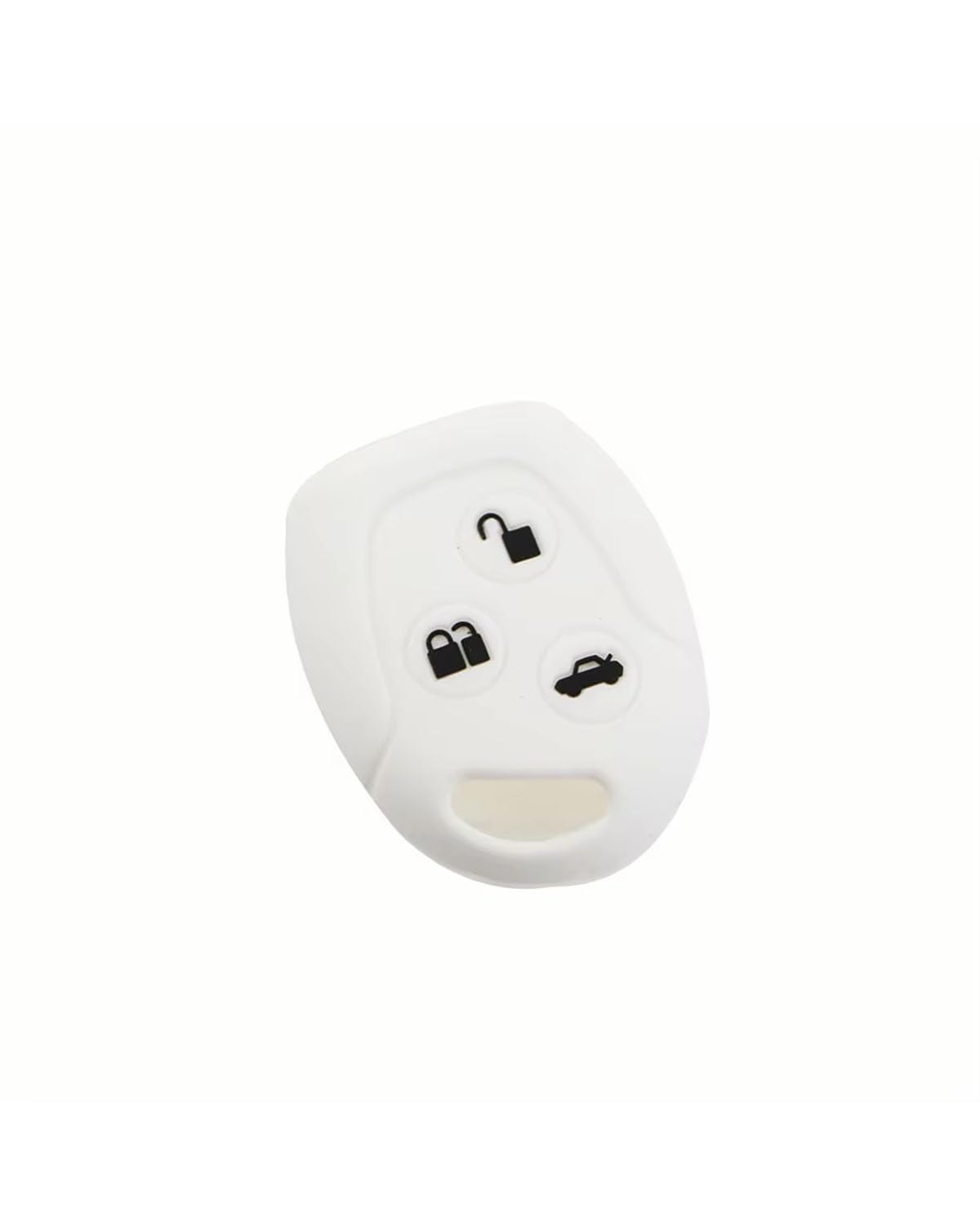 SchlüSsel GehäUse Für Ford Serie Für Focus Mondeo Festiva Fusion Suit Fiesta 3 Tasten Rundes Silikon-Autoschlüsselgehäuse SchlüSsel GehäUse(White) von NBHGFF