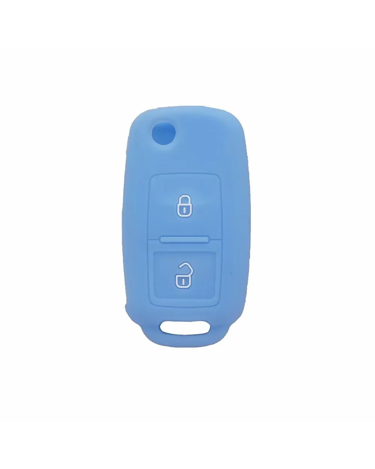 SchlüSsel GehäUse Für Golf Für Passat Für Polo MK4 Für Bora Altea Alhambra Autoschlüssel 2 Tasten Schlüsselschale Silikonhülle SchlüSsel GehäUse(Light Blue) von NBHGFF