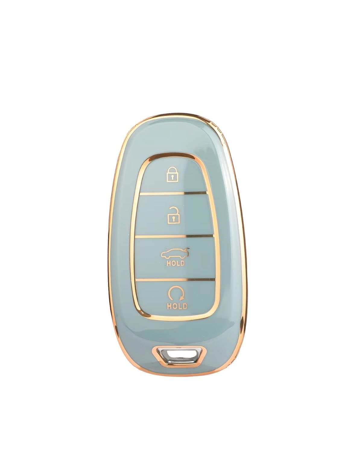 SchlüSsel GehäUse Für Hyundai Für Tucson Für Santa FE 2021 2022 TPU Autoschlüssel Shell Case Fob 4 Tasten Schlüsselabdeckung Teil SchlüSsel GehäUse(Green) von NBHGFF