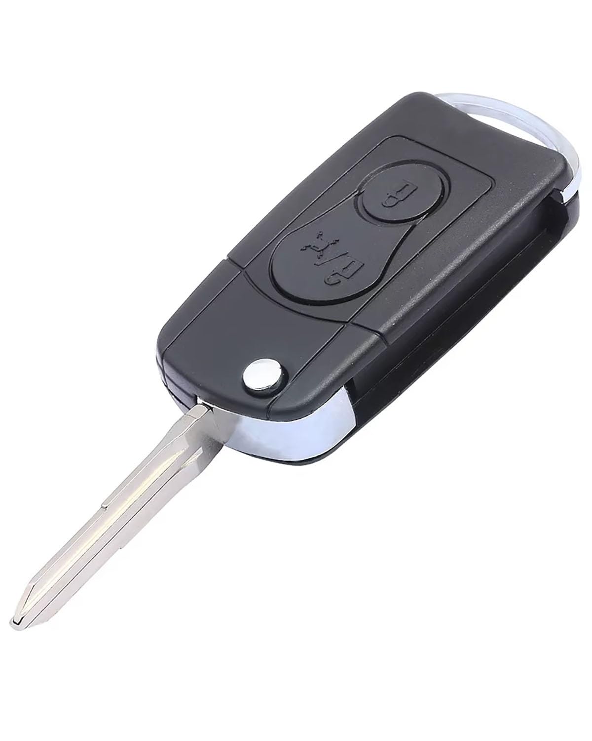 SchlüSsel GehäUse Für SsangYong Für Actyon Für Kyron Für Rexton Ersatz Upgraded Flip Folding 2 Button Autoschlüssel Shell Case Blank SchlüSsel GehäUse(Style 2) von NBHGFF