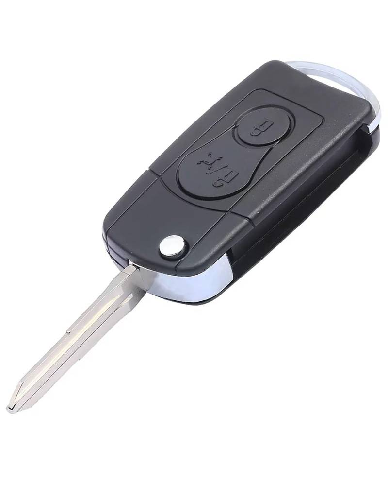 SchlüSsel GehäUse Für SsangYong Für Actyon Für Kyron Für Rexton Ersatz Upgraded Flip Folding 2 Button Autoschlüssel Shell Case Blank SchlüSsel GehäUse(Style 2) von NBHGFF