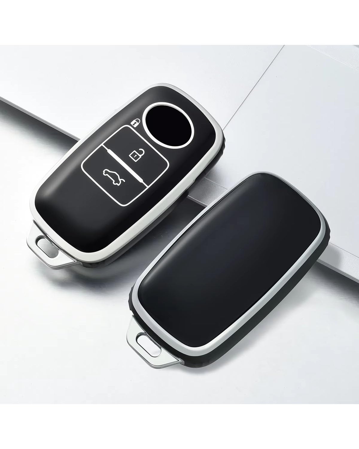 SchlüSsel GehäUse Für Yaris Ativ Raize Veloz Avanza Für Perodua Malaysia TPU Autoschlüsseletui Abdeckung Shell Autoschlüsselschutz Fob 3 Tasten SchlüSsel GehäUse(Black) von NBHGFF