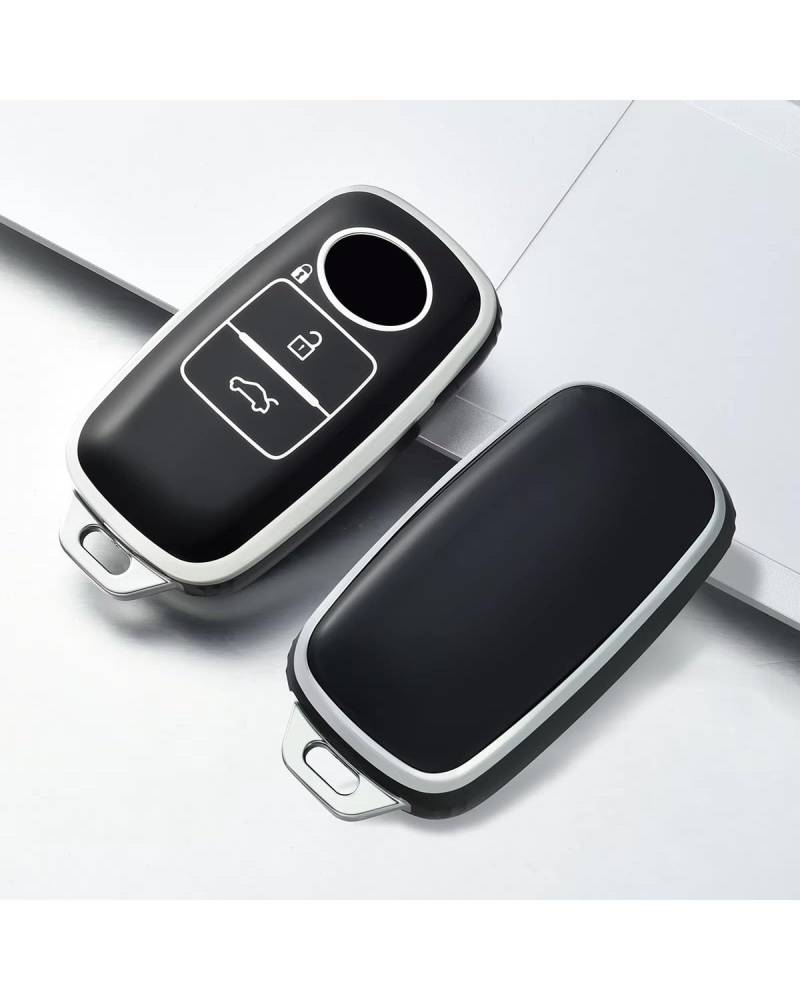 SchlüSsel GehäUse Für Yaris Ativ Raize Veloz Avanza Für Perodua Malaysia TPU Autoschlüsseletui Abdeckung Shell Autoschlüsselschutz Fob 3 Tasten SchlüSsel GehäUse(Black) von NBHGFF