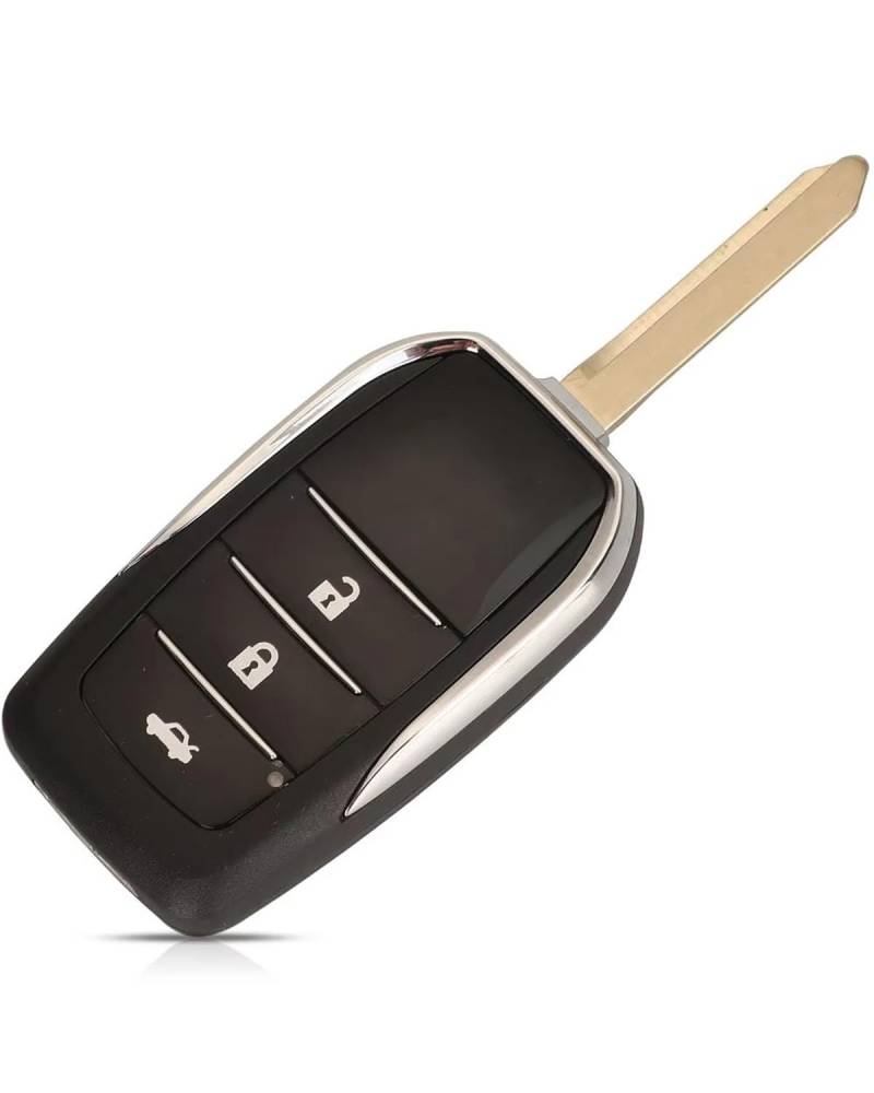 SchlüSsel GehäUse Für Yaris Für Carina Für Corolla Avensis Modifiziertes Autoschlüsselgehäuse Klappschlüssel Toy47 SchlüSsel GehäUse(3 Buttons) von NBHGFF