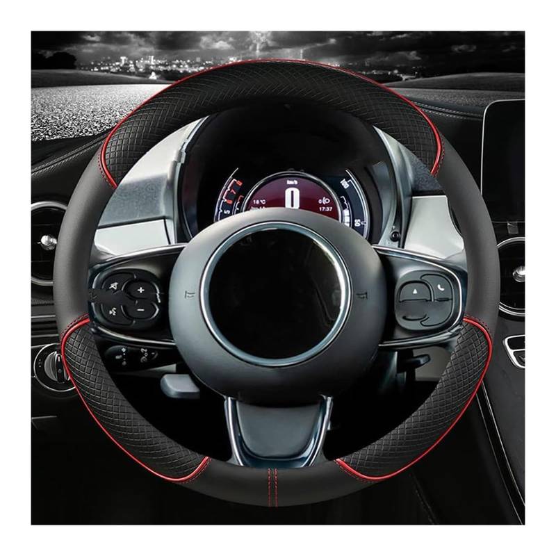 Auto Lenkradbezug, für VW T5 T6 Transporter Multivan Caravelle 2003-2023 2024 Mode Anti-Rutsch-Leder Atmungsaktives Lenkradbezug Anti-Rutsch Atmungsaktives Lenkradschutz Auto,C-D von NBONNXML