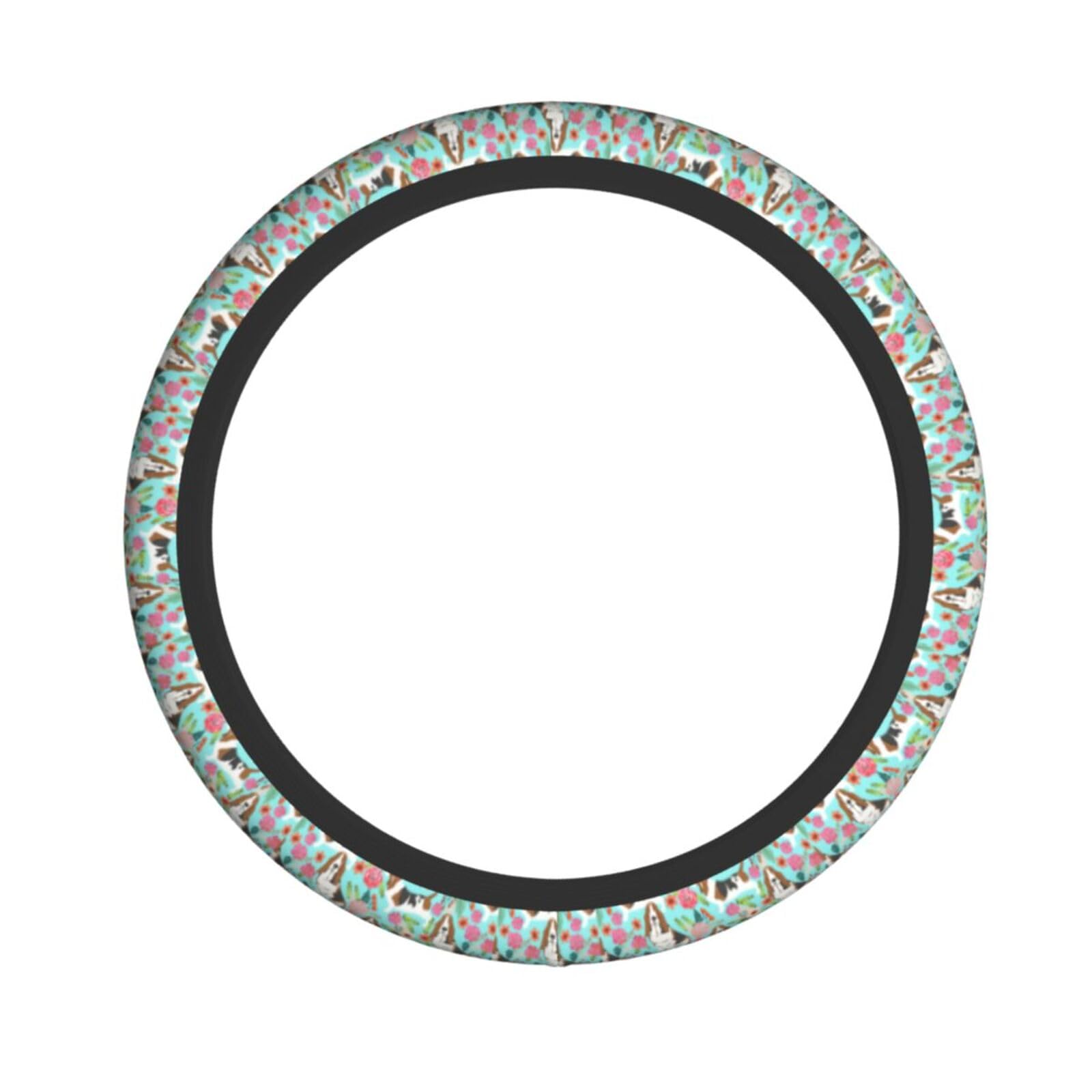 Elastische Lenkradhülle mit Blumendruck, passend für die meisten Autos, SUVs, LKWs, Innenausstattung Elastische Lenkradhülle mit Blumendruck, passend für die meisten Autos, SUVs, LKWs, Innenausstattung von NBRIEU