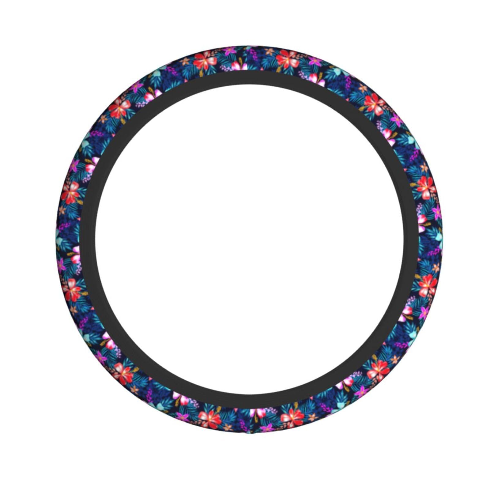 Elastischer Lenkradbezug mit Blumenmuster, passend für die meisten Autos, SUVs, LKWs, stilvolles Innenzubehör Elastischer Lenkradbezug mit Blumenmuster, passend für die meisten Autos, SUVs, LKWs, stilvolles Innenzubehör von NBRIEU