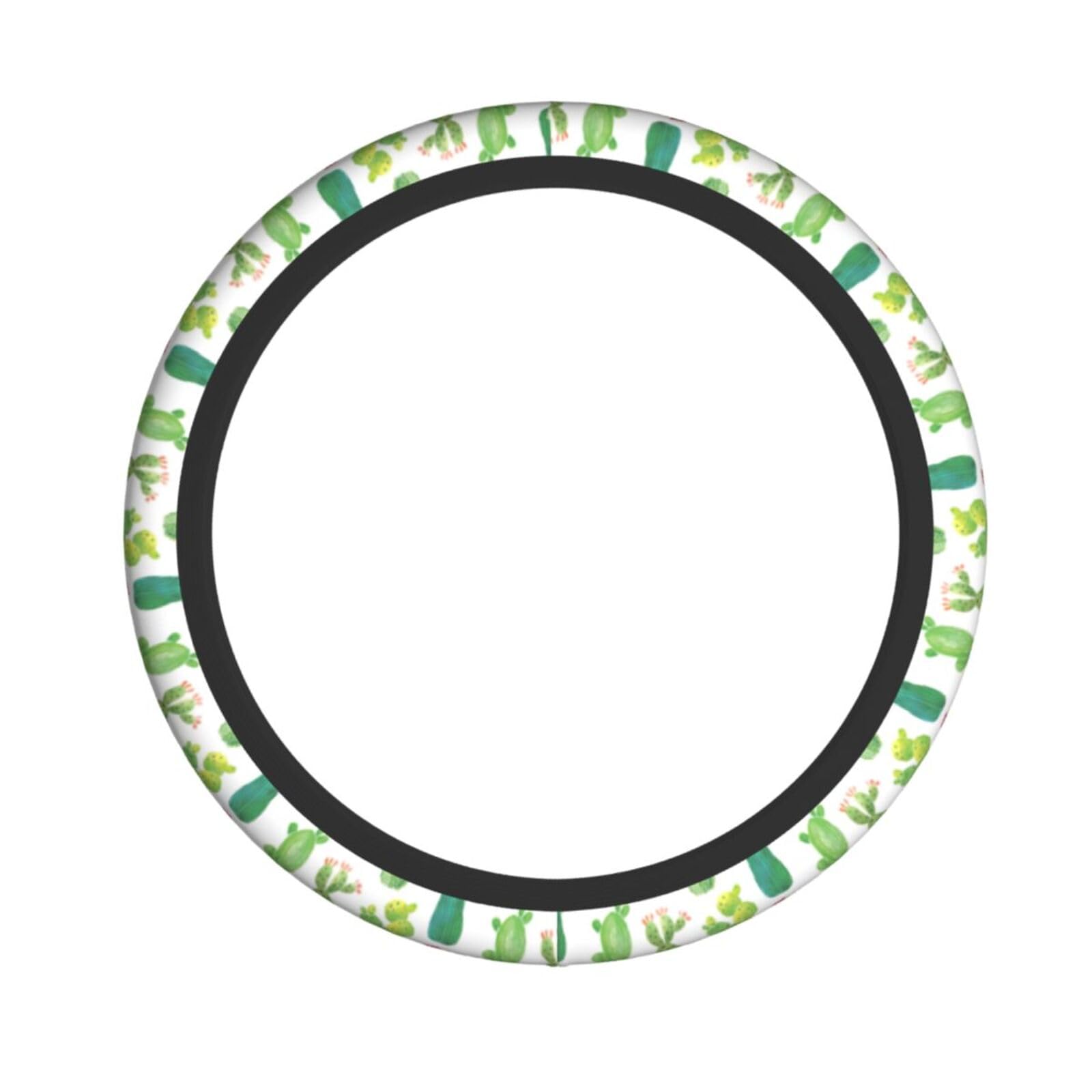 Elastischer Lenkradbezug mit Kaktus-Muster, passend für die meisten Autos, SUVs, LKWs, elegantes Innenzubehör Elastischer Lenkradbezug mit Kaktus-Muster, passend für die meisten Autos, SUVs, LKWs, elegantes Innenzubehör von NBRIEU