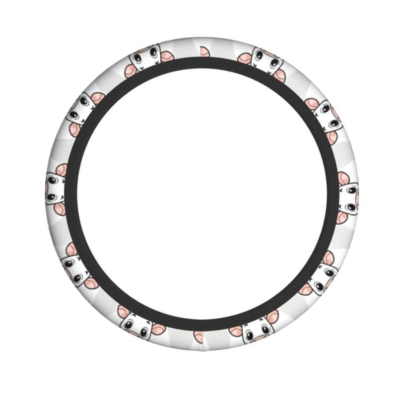 Elastischer Lenkradbezug mit Milchkuh-Muster, passend für die meisten Autos, SUVs, LKWs, elegantes Innenzubehör von NBRIEU