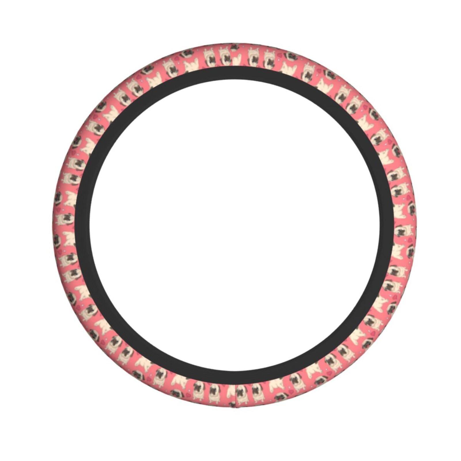Elastischer Lenkradbezug mit Mops-Motiv, passend für die meisten Autos, SUVs, LKWs, stylisches Innenzubehör Elastischer Lenkradbezug mit Mops-Motiv, passend für die meisten Autos, SUVs, LKWs, stylisches Innenzubehör von NBRIEU