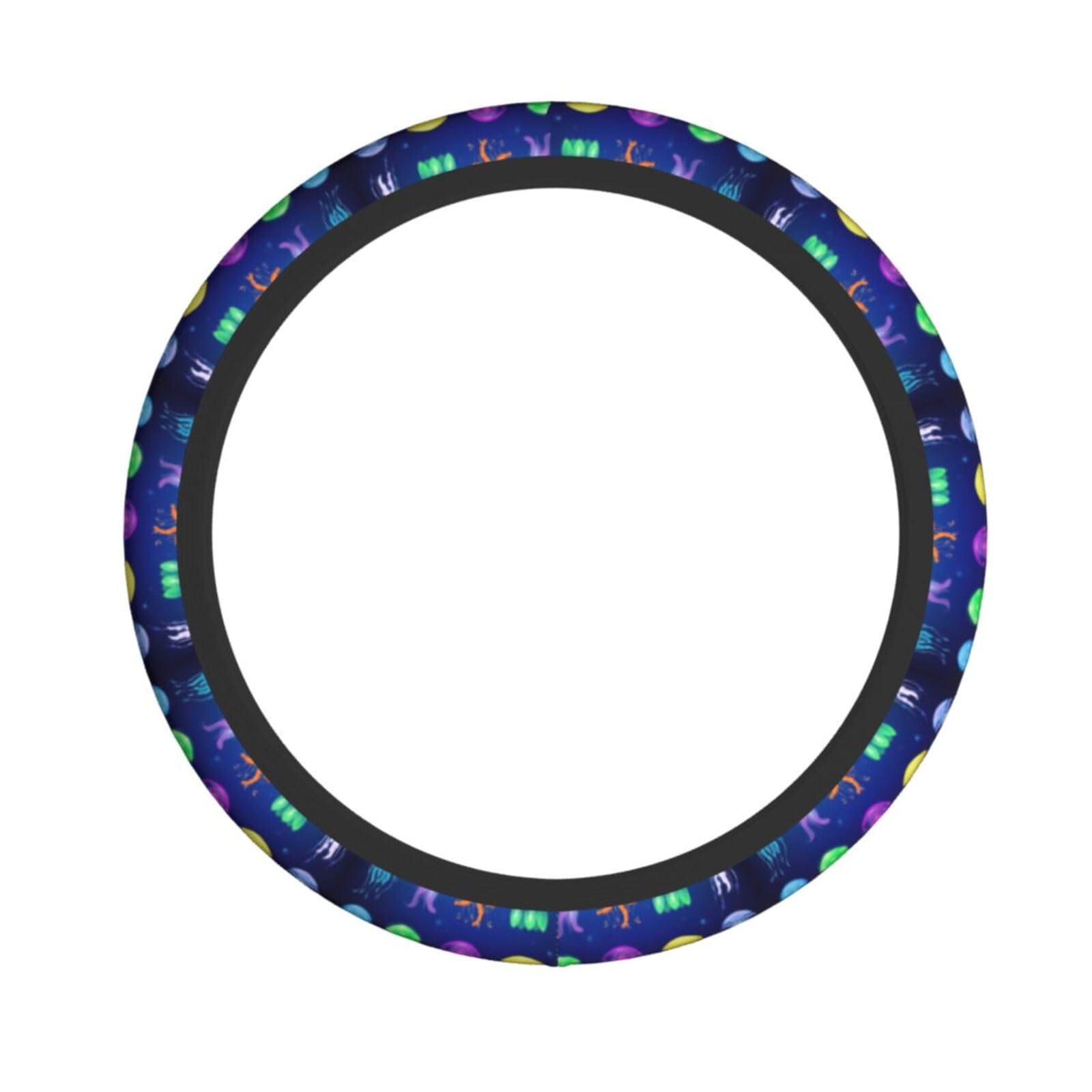 Elastischer Lenkradbezug mit Quallen-Muster, passend für die meisten Autos, SUVs, LKWs, elegantes Innenzubehör Elastischer Lenkradbezug mit Quallen-Muster, passend für die meisten Autos, SUVs, LKWs, elegantes Innenzubehör von NBRIEU