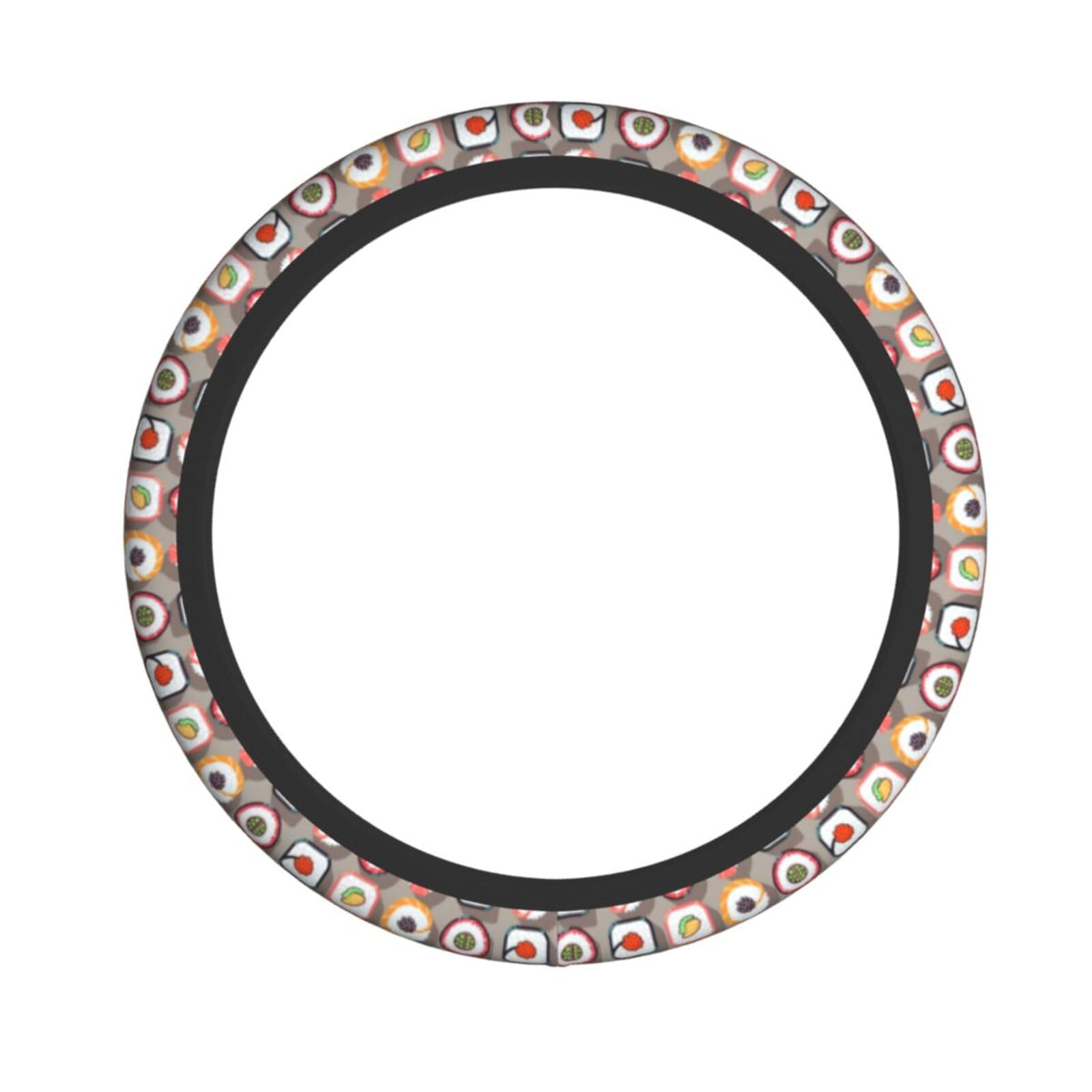 Elastischer Lenkradbezug mit Sushi-Druck, passend für die meisten Autos, SUVs, LKWs, elegantes Innenzubehör Elastischer Lenkradbezug mit Sushi-Druck, passend für die meisten Autos, SUVs, LKWs, elegantes Innenzubehör von NBRIEU