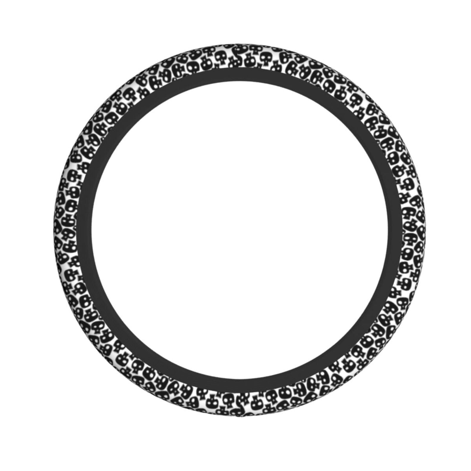 Elastischer Lenkradbezug mit Totenkopf-Druck, passend für die meisten Autos, SUVs, LKWs, stylisches Innenzubehör Elastischer Lenkradbezug mit Totenkopf-Druck, passend für die meisten Autos, SUVs, LKWs, stylisches Innenzubehör von NBRIEU