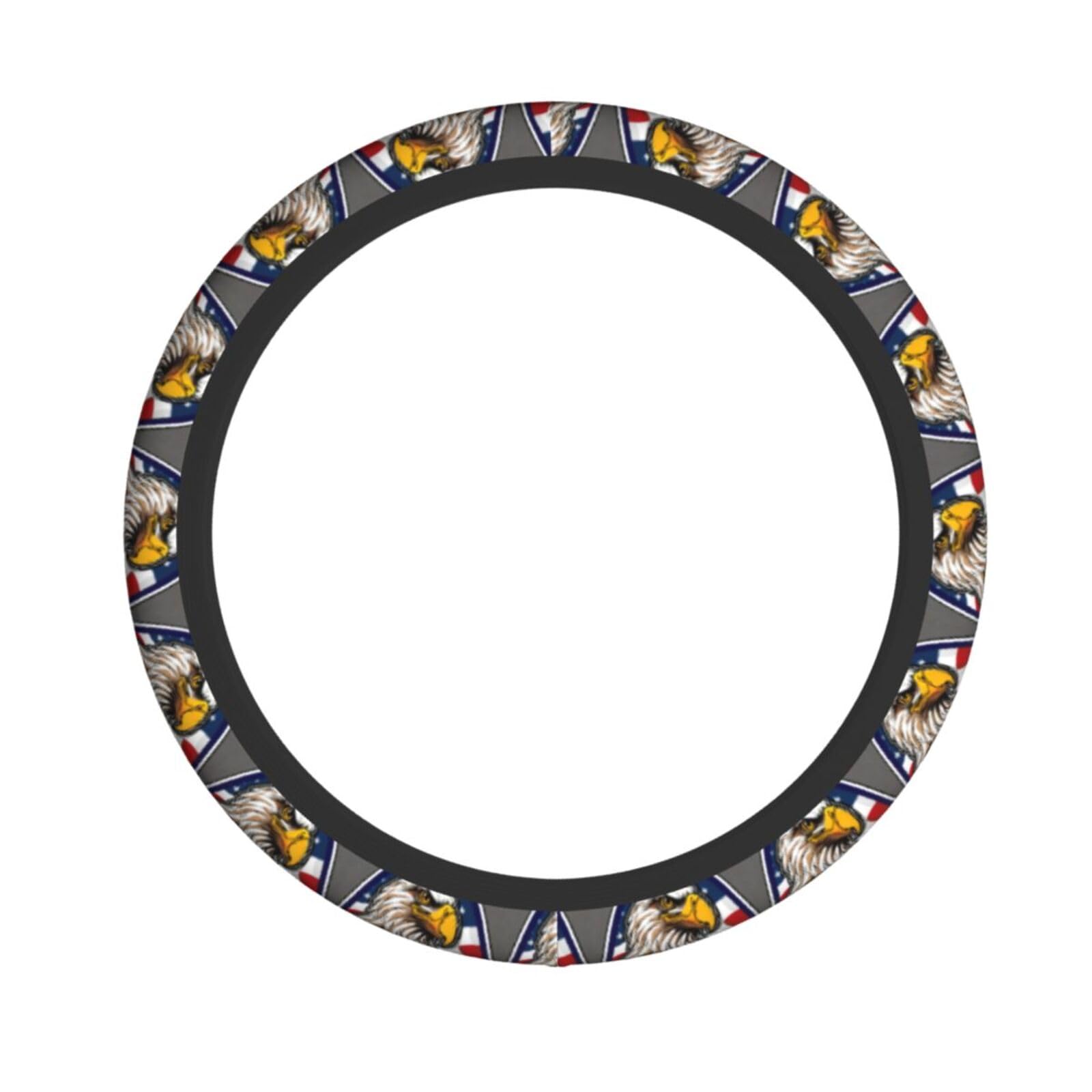 Elastischer Lenkradbezug mit amerikanischem Adler-Druck, passend für die meisten Autos, SUVs, LKWs, stylisches Innenzubehör Elastischer Lenkradbezug mit amerikanischem Adler-Druck, passend für die meisten Autos, SUVs, LKWs, stylisches Innenzubehör von NBRIEU