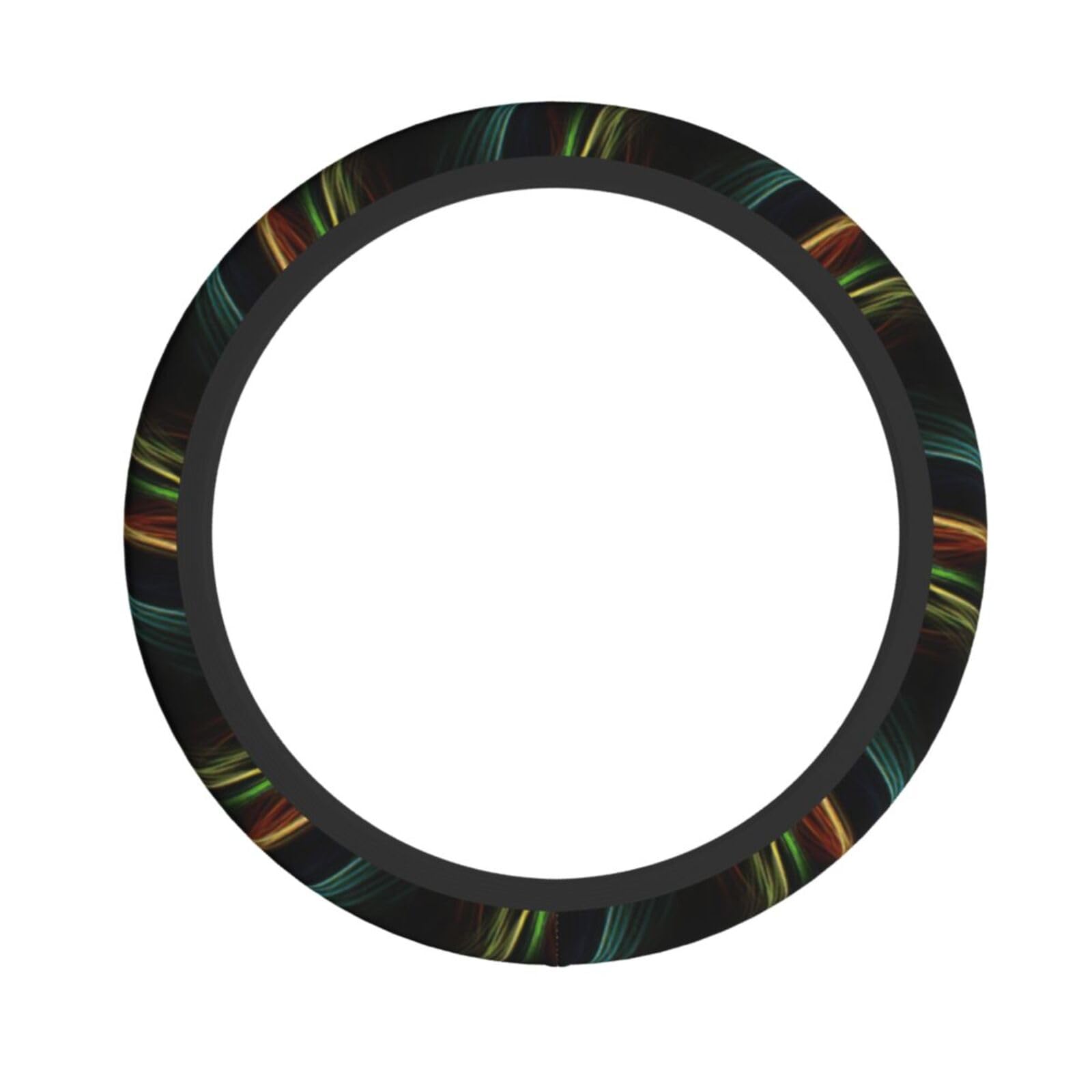Elastischer Lenkradbezug mit bunten Linien, passend für die meisten Autos, SUVs, LKWs, stilvolles Innenzubehör Elastischer Lenkradbezug mit bunten Linien, passend für die meisten Autos, SUVs, LKWs, stilvolles Innenzubehör von NBRIEU