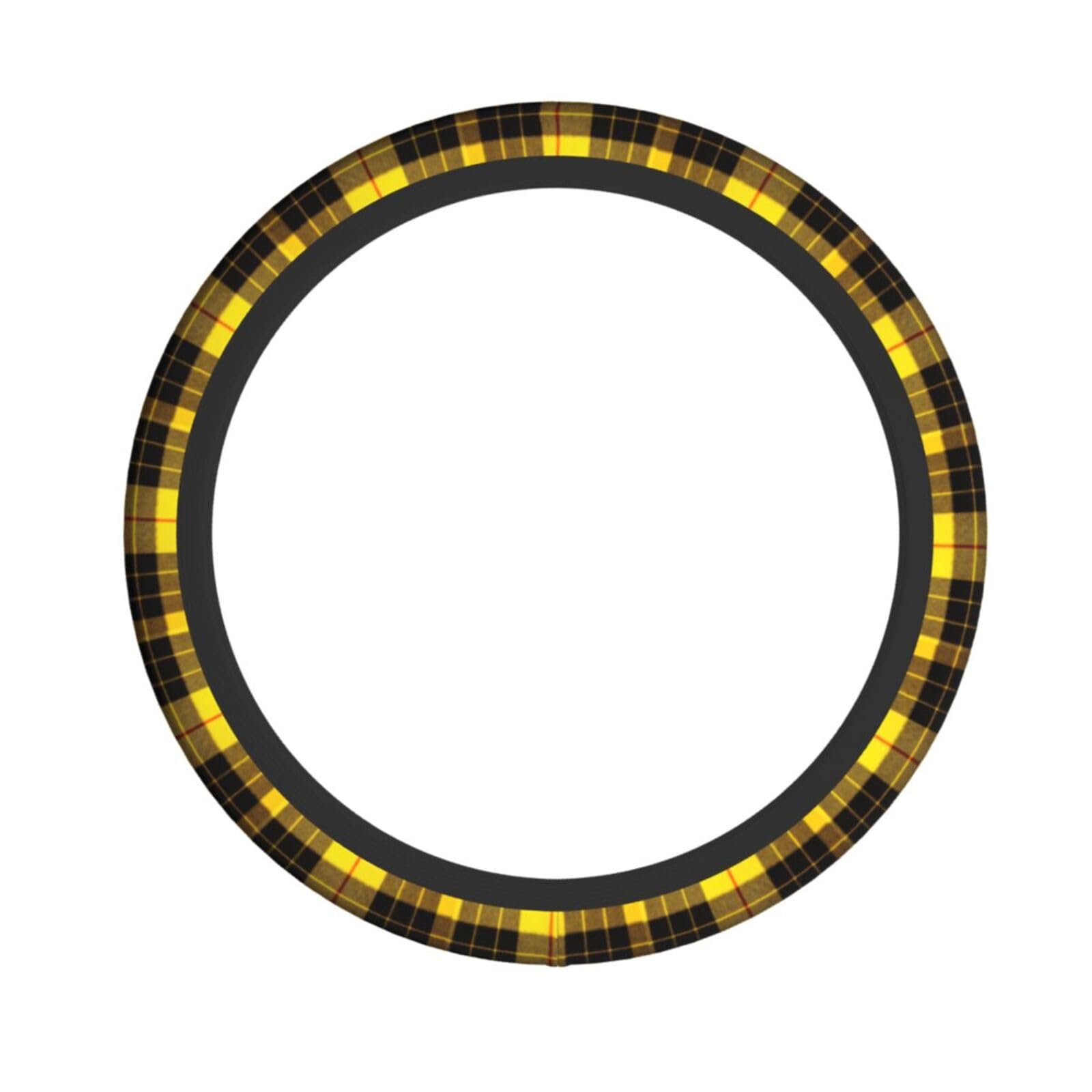 Elastischer Lenkradbezug mit gelbem, grauem und schwarzem Karomuster, passend für die meisten Autos, SUVs, LKWs, elegantes Innenzubehör Elastischer Lenkradbezug mit gelbem, grauem und schwarzem Karomuster, passend für die meisten Autos, SUVs, LKWs, elegantes Innenzubehör von NBRIEU