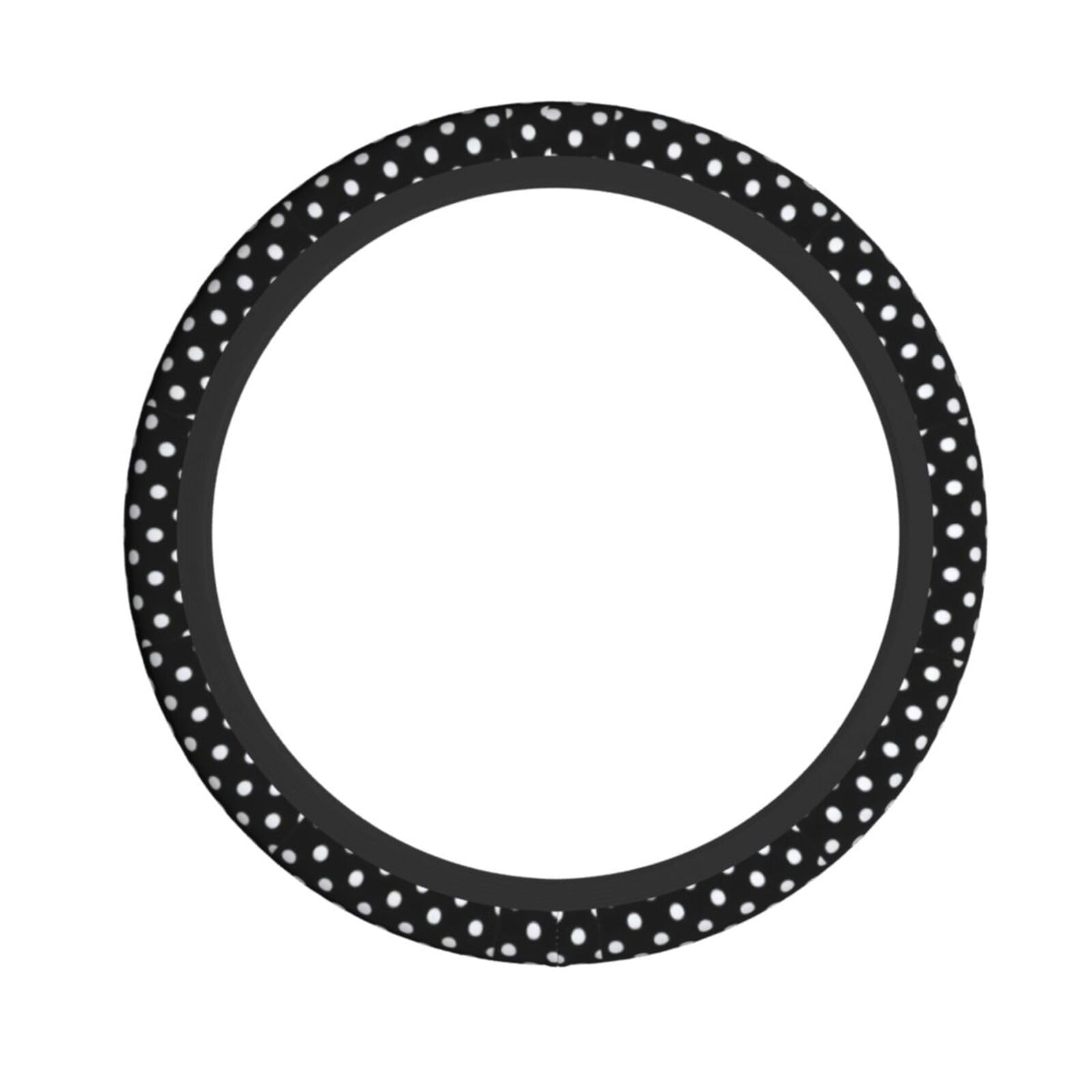 Elastischer Lenkradbezug mit großen schwarzen und weißen Punkten, passend für die meisten Autos, SUVs, LKWs, elegantes Innenzubehör Elastischer Lenkradbezug mit großen schwarzen und weißen Punkten, passend für die meisten Autos, SUVs, LKWs, elegantes Innenzubehör von NBRIEU