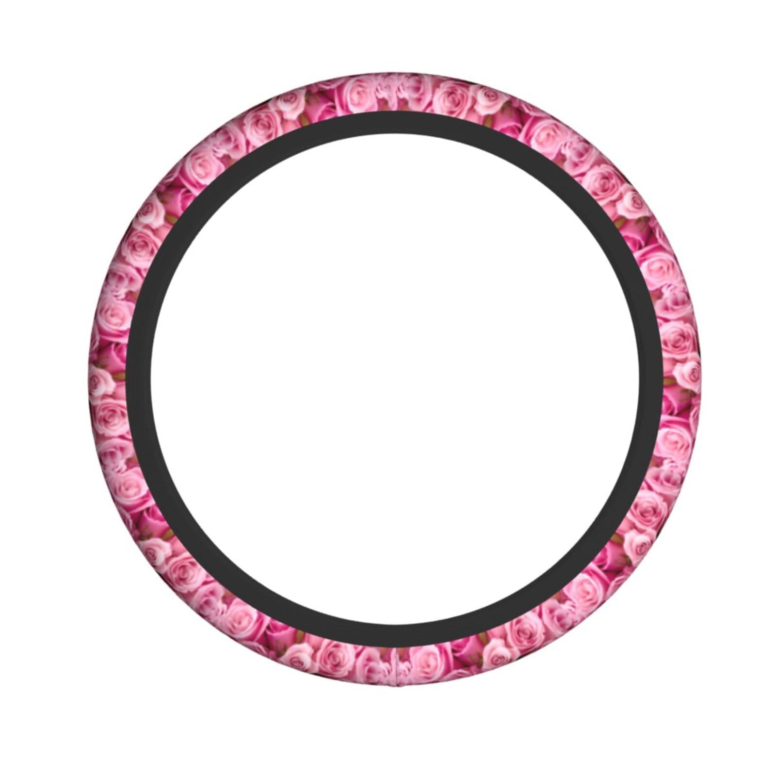 Elastischer Lenkradbezug mit rosa Rosen, passend für die meisten Autos, SUVs, LKWs, stilvolles Innenzubehör Elastischer Lenkradbezug mit rosa Rosen, passend für die meisten Autos, SUVs, LKWs, stilvolles Innenzubehör von NBRIEU
