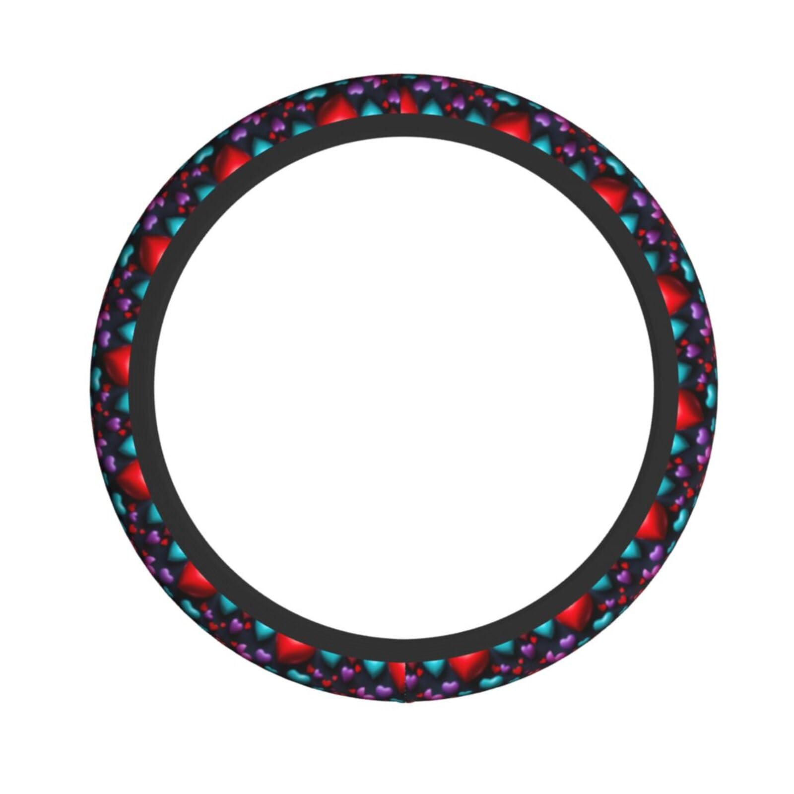 Elastischer Lenkradbezug mit rotem Herzmuster, passend für die meisten Autos, SUVs, LKWs, elegantes Innenzubehör Elastischer Lenkradbezug mit rotem Herzmuster, passend für die meisten Autos, SUVs, LKWs, elegantes Innenzubehör von NBRIEU