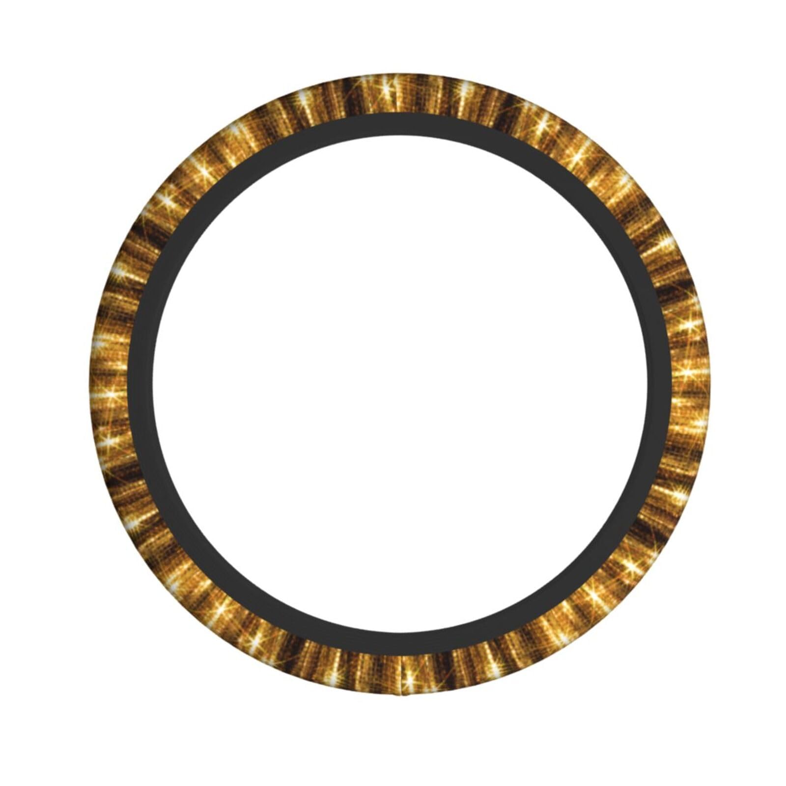 Goldener Pailletten-Lenkradbezug, elastisch, passend für die meisten Autos, SUVs, LKWs, stilvolles Innenzubehör Goldener Pailletten-Lenkradbezug, elastisch, passend für die meisten Autos, SUVs, LKWs, stilvolles Innenzubehör von NBRIEU