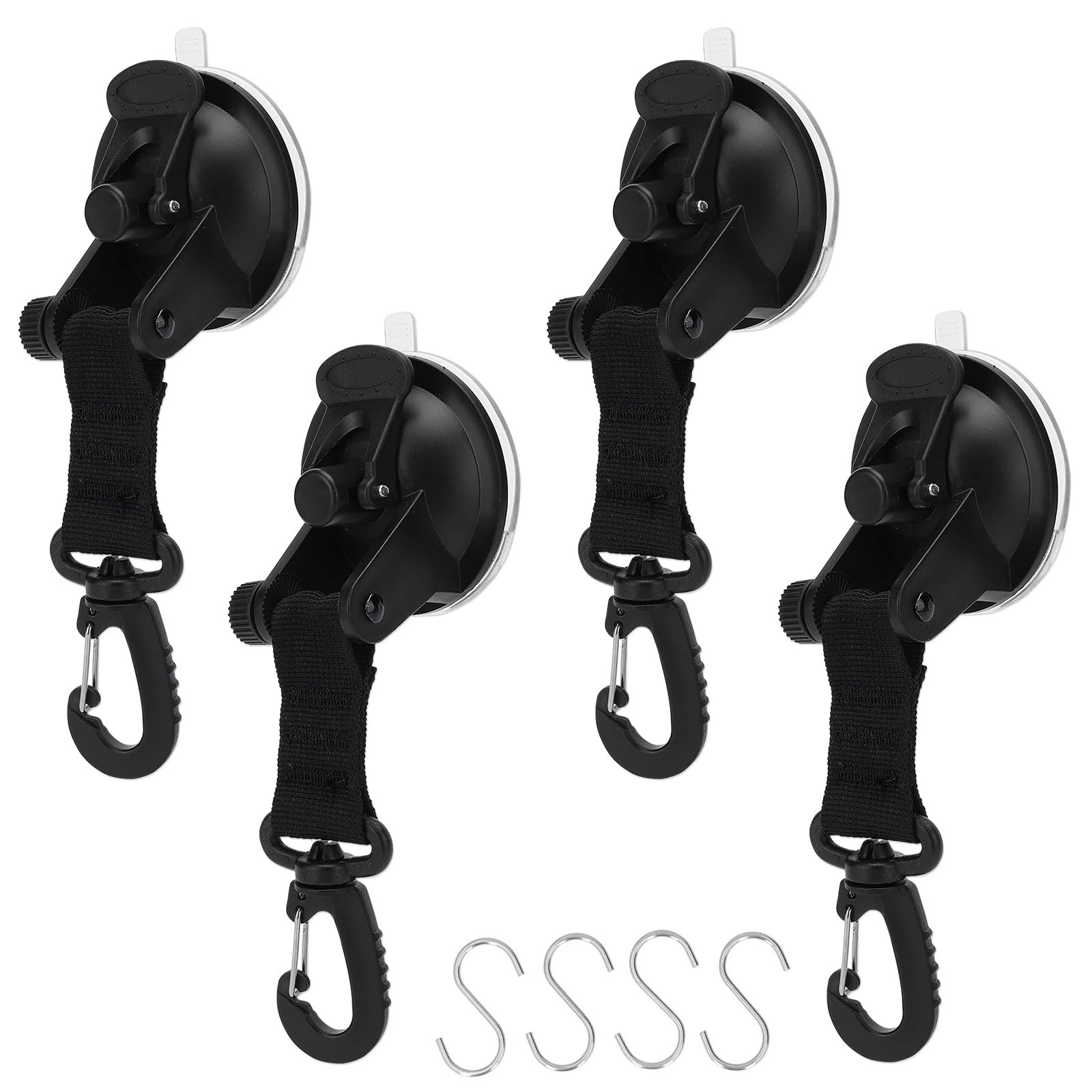NCOALE Saugnapf Haken Extra Stark, 4 Stück Groß Saughaken mit 4 S-Haken, Haken mit Saugnapf für Camping Markise Boot Zubehör Dachzelt Wohnmobil Haushalt NCOALE Saugnapf Haken Extra Stark, 4 Stück Groß Saughaken mit 4 S-Haken, Haken mit Saugnapf für Camping Markise Boot Zubehör Dachzelt Wohnmobil Haushalt von NCOALE