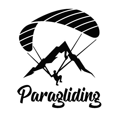 NCOBG Black Box car Sticker 14,3 cm * 17,3 cm Gleitschirm Paragliding Extreme Sport-Dekor Auto Aufkleber Motorrad Aufkleber Schwarz/Silber C31-0097 von NCOBG