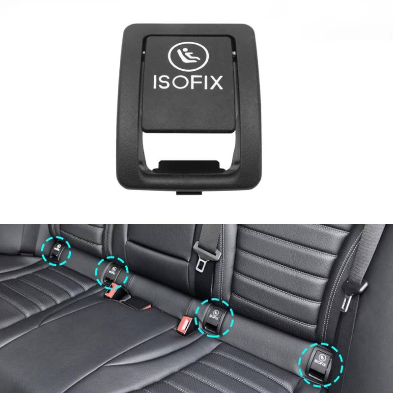 Für Mercedes W205 Auto Hinten Kind ISOFIX Schalter Sitz Sicherheitsabdeckung Für Benz C Klasse W205 C300 C350 C200 C180 2015-2021 2059200513 (schwarz) von NCOUUOCN
