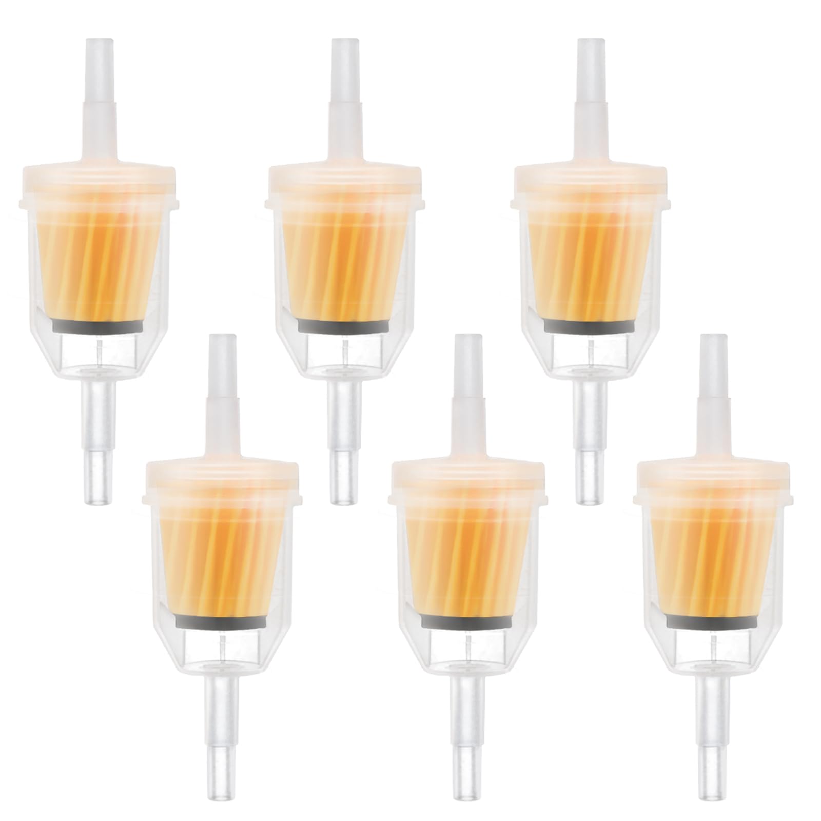 NCTNCX 6 Stück Kraftstofffilter universal, 6mm / 8mm Benzinfilter, Flüssigkeitsfilter für 6-8mm Motorrad, Roller, Generator, Rasenmäher, Auto (6) von NCTNCX