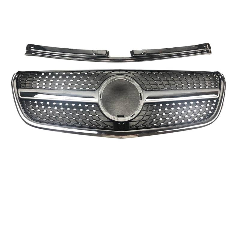 Auto Kühlergrill Für Benz W447 V Vito 2015 2016 2017 2018 2019 Tuning Upgrade Fronteinlass Stoßstangengrill Racing Grill GT Diamond Facelift Sport Kühlergrill(Vito Diamond Silvery) von NCTPICLC