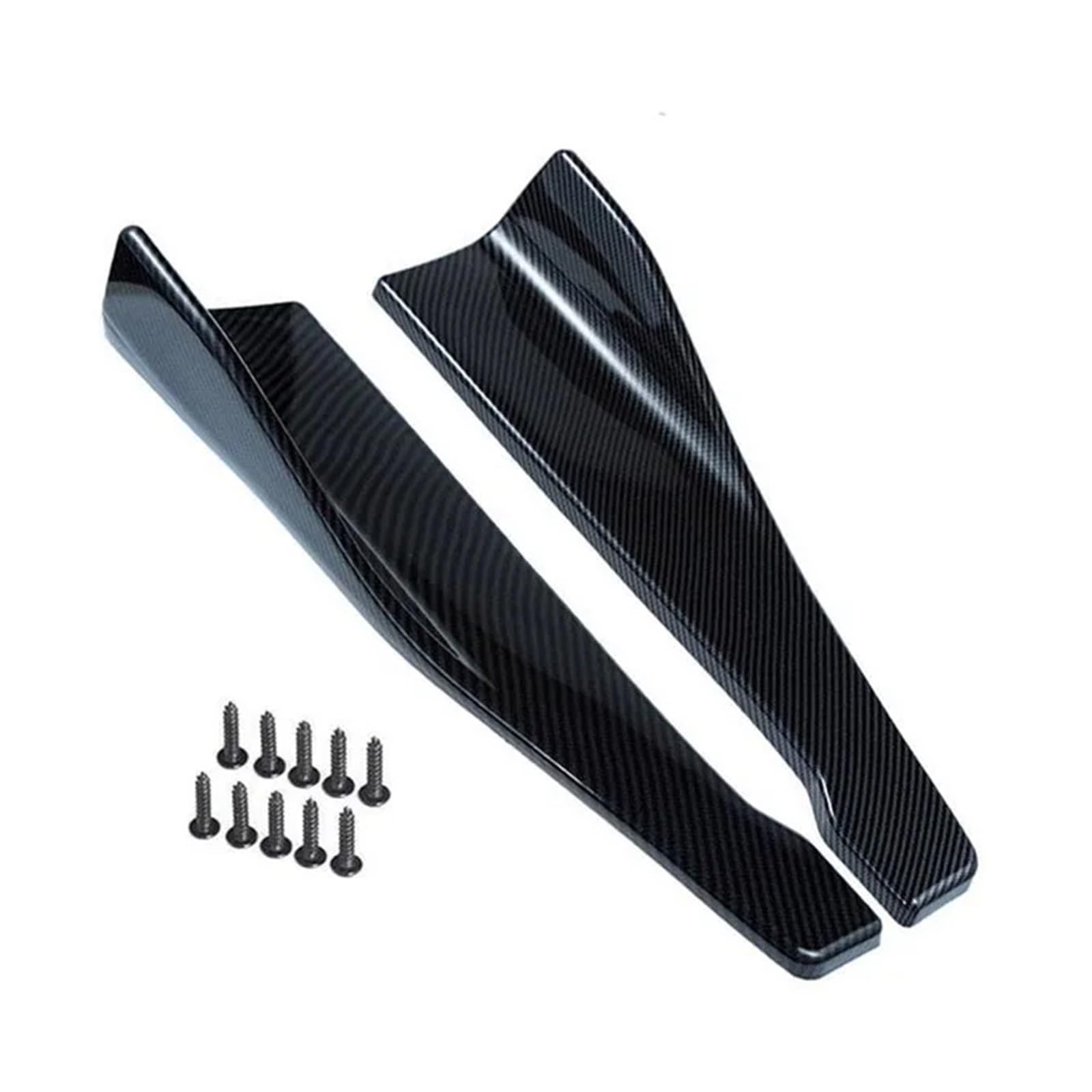 Front Spoiler Lippe 1 Paar Universal-Auto-Heckstoßstangen-Lippenverkleidungsschutz Auto-Seitenschwellerabdeckung Auto-Eckenstoßstangenschutz Mit Schrauben Auto Spoilerlippe(Kohlefaser) von NCTPICLC