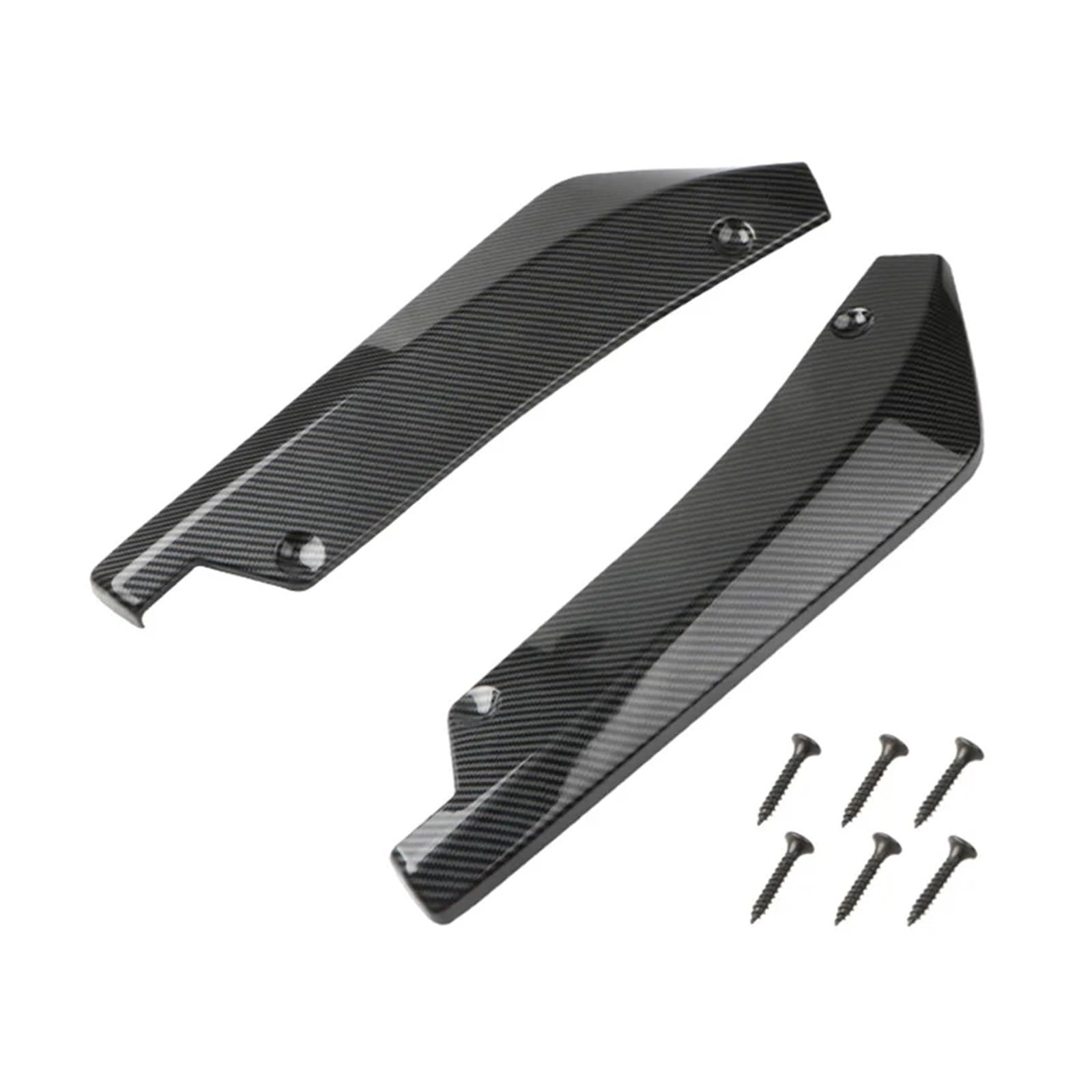 Front Spoiler Lippe 2 Stücke Universal Auto Hintere Stoßstange Lip Diffusor Splitter Spoiler Scratch Protector Schwarz Carbon Fiber Hinten Lip Wrap Winkel Splitter Auto Spoilerlippe(Kohlefaser) von NCTPICLC