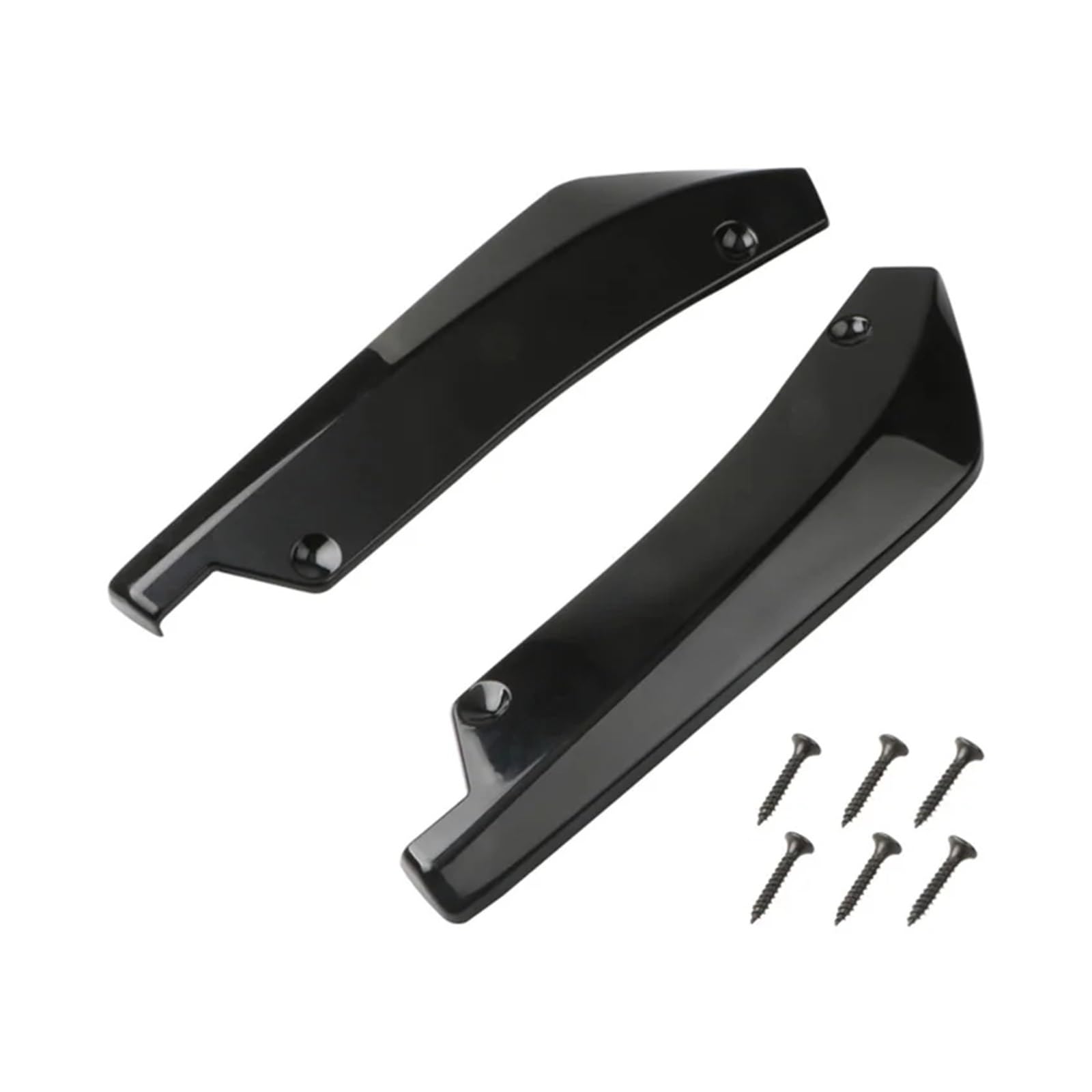 Front Spoiler Lippe 2 Stücke Universal Auto Hintere Stoßstange Lip Diffusor Splitter Spoiler Scratch Protector Schwarz Carbon Fiber Hinten Lip Wrap Winkel Splitter Auto Spoilerlippe(Schwarz) von NCTPICLC