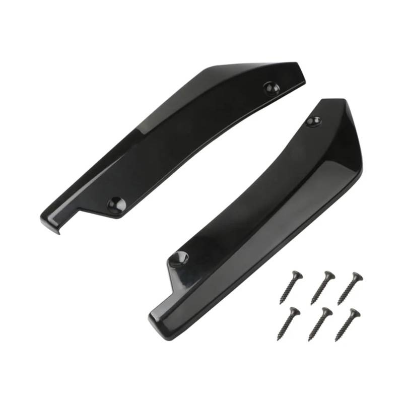 Front Spoiler Lippe 2 Stücke Universal Auto Hintere Stoßstange Lip Diffusor Splitter Spoiler Scratch Protector Schwarz Carbon Fiber Hinten Lip Wrap Winkel Splitter Auto Spoilerlippe(Schwarz) von NCTPICLC