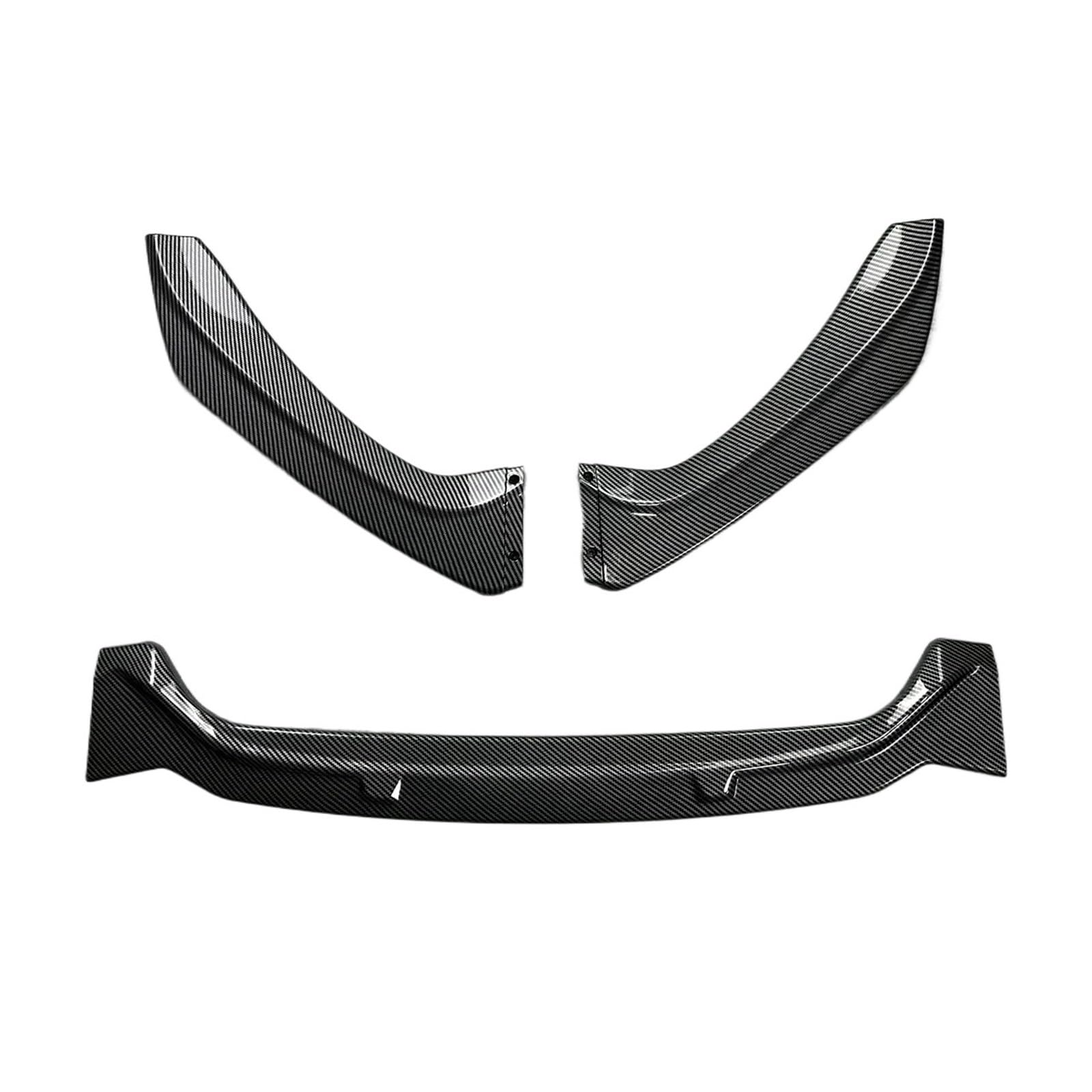 Front Spoiler Lippe 3 PCS Front Lip Splitter Spoiler Für F20 F21 Für LCI S1 Serie 118i 120i 120d M135i M140i Pack 2015 16 17 18 2019 Tyle Auto Spoilerlippe(Carbon Look) von NCTPICLC