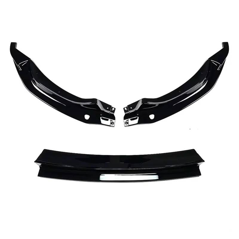 Front Spoiler Lippe 3PCS Auto Vorderen Stoßfänger Lip Spoiler Splitter Für Für M3 F80 Für M4 F82 F83 Für Tuning 2015-2020 Diffusor Splitter Abdeckung Gurad Körper Kits Auto Spoilerlippe(Gloss Black) von NCTPICLC