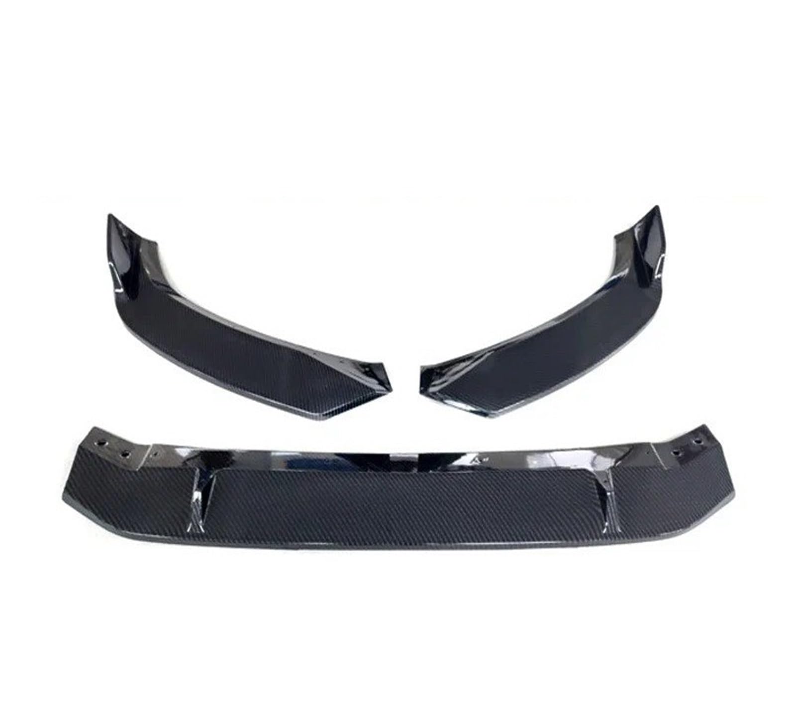 Front Spoiler Lippe 3PCS Set Für A4 B9 8W Pre-Facelift 2016 2017 2018 (Vor Facelift) Carbon Faser Druck Schwarz Frontschürze Lip Spoiler Auto Spoilerlippe(Base - Carbon) von NCTPICLC