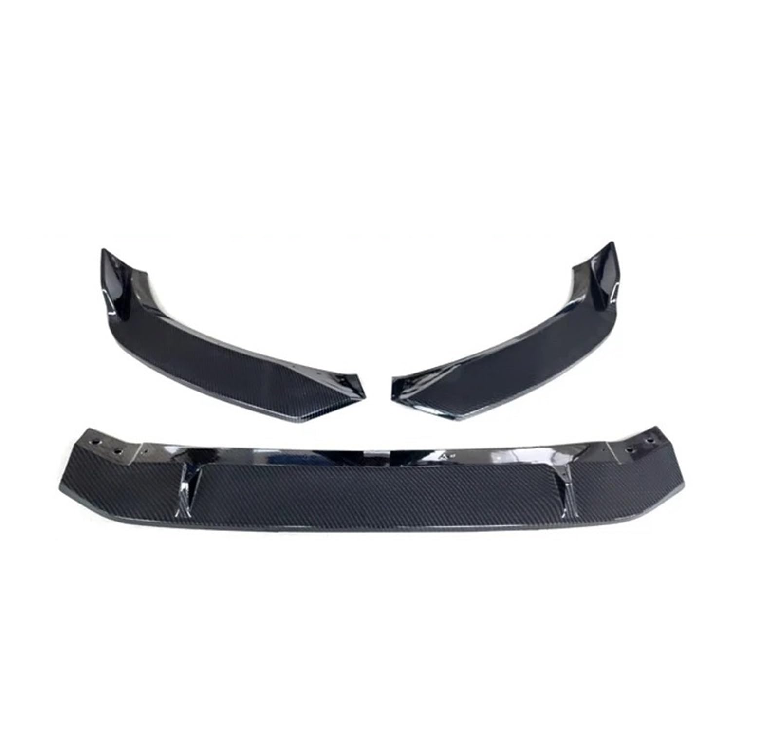 Front Spoiler Lippe 3PCS Set Für A4 B9 8W Pre-Facelift 2016 2017 2018 (Vor Facelift) Carbon Faser Druck Schwarz Frontschürze Lip Spoiler Auto Spoilerlippe(Base - Carbon) von NCTPICLC
