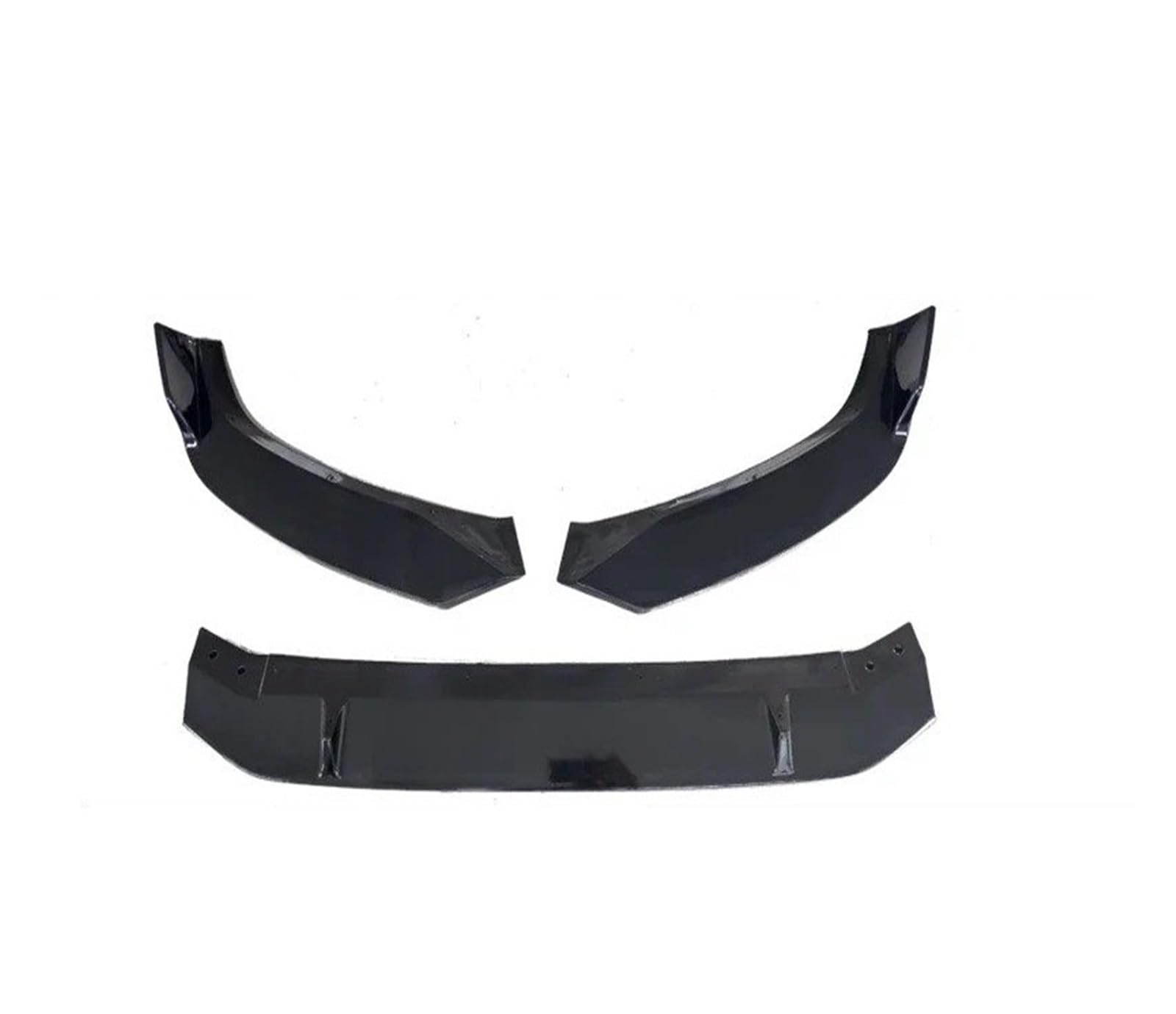 Front Spoiler Lippe 3PCS Set Für A4 B9 8W Pre-Facelift 2016 2017 2018 (Vor Facelift) Carbon Faser Druck Schwarz Frontschürze Lip Spoiler Auto Spoilerlippe(Base - Gloss Black) von NCTPICLC
