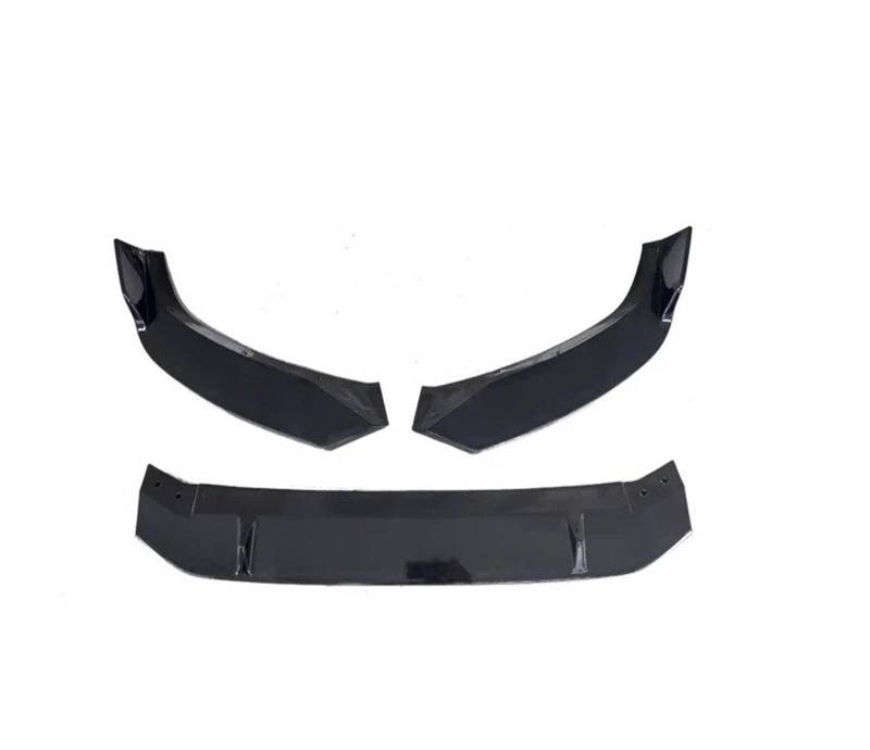 Front Spoiler Lippe 3PCS Set Für A4 B9 8W Pre-Facelift 2016 2017 2018 (Vor Facelift) Carbon Faser Druck Schwarz Frontschürze Lip Spoiler Auto Spoilerlippe(Base - Gloss Black) von NCTPICLC