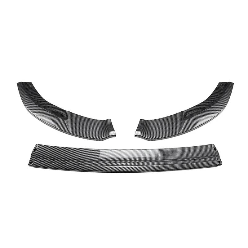 Front Spoiler Lippe 3X Für VW Für Golf 7 MK7 Für GTI R Für GTD Für GTE 2012 13 14 15 16 17 2018 Frontstoßstange Splitter Lip Spoiler Diffusor Seitenstoßstange Von ABS Auto Spoilerlippe(Carbon Look) von NCTPICLC