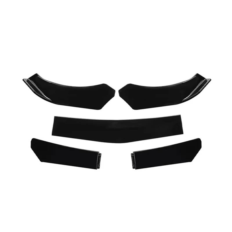 Front Spoiler Lippe 5 Teile/Satz Verbesserte Front Stoßstange Schaufel Mit Abgestuftem Design ABS Material Auto Zubehör Zubehör Auto Spoilerlippe(5Pcs Bright Black) von NCTPICLC